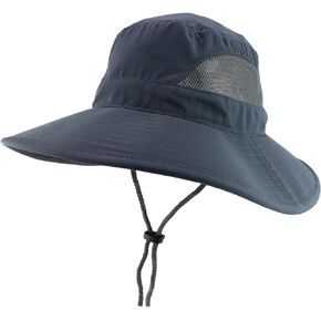Trendy Apparel Shop XXL Oversized Summer Shade Wide Brim Mesh Bucket Hat