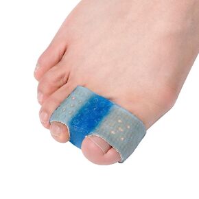 Toe Separaotr for Women and Men, Bunion Corrector for Big Toe, 4 Pcs Toe Spacer for Bunions, Overlaps, Deformed Toes - Blue Large