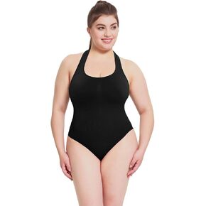 Shapewear Bodysuit for Women Tummy Control, Thong with Halter Neck Strap Compression Sculpting Body Shaper