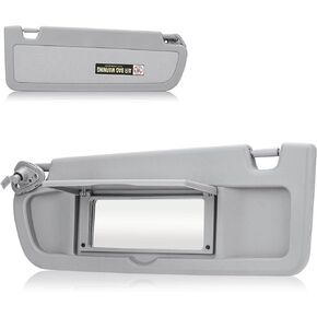 قطعتان من واقي الشمس من جانب السائق والراكب بدون ضوء مناسب لسيارة Honda Civic 2006 2007 2008 2009 2010 2011، استبدال 83280-SNA-A01ZC، 83230-SNA-A01ZC (بيج)