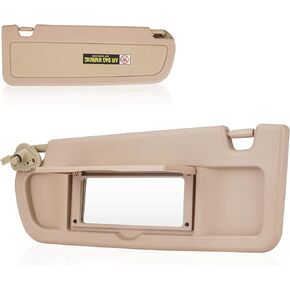 2Pcs Driver & Passenger Side Sun Visor Without Light Fit for Honda Civic 2006 2007 2008 2009 2010 2011, Replace for 83280-SNA-A01ZC, 83230-SNA-A01ZC (Beige)