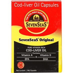 Seacod Cod-liver Oil Capsules ,Omega-3 Fatty Acid, Vitamin A, Vitamin D 100 Capsules