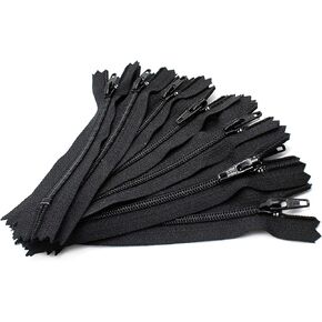 YKK #3 Skirt & Dress Zippers 9 Inch Closed Bottom ~ 580 Black (12 Zippers / Pack)