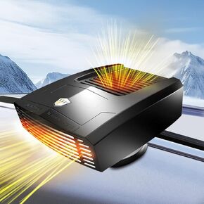 سخان السيارة، سخان سيارة محمول 12 فولت يتم توصيله بولاعة السجائر ومزيل ضباب الزجاج الأمامي للسيارة 150 وات، مروحة تسخين وتبريد سريعة 2 في 1 سخان للسيارة بقاعدة دوارة 360 درجة in Kuwait