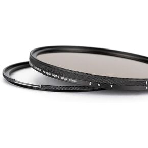 Kase Wolverine Magnetic 52mm 2nd Generation Vari ND 6-9 Stop ND64 to ND500 Shockproof Tempered Optical Glass Filter Incl Anti-Rotation Adapter