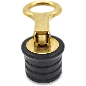 MARINE CITY Brass Snap Handle Drain Plug Easy Use Durable Strong and Sturdy Fine Finish with Innovative Design 1 Inch Drain Plug for Boats Yachts Kayaks Marines (Pack of 1)