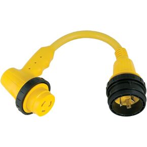 Marinco 1RPC Right Angle Adapter, 30A 125V