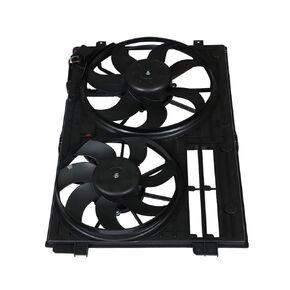 AC Condenser Radiator Cooling Dual Fan 1K0959455DG Replacement for Audi TT Quattro 1.8L/3.2L Audi A3 2.0L Jetta Passat GTI Tiguan Beetle