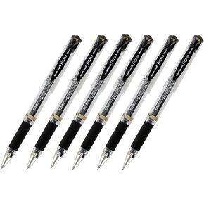 Uni-Ball Signo UM-153 Gel Ink Rollerball Pen, 1.0mm, Broad Point, Black Ink, Pack of 6