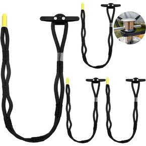 4 Pcs Dock Lines Mooring Rope Boat Bungee Dock Lines Adjustable Boat Dock Accessories with 7 Loop Design Marine Rope for Boat Dock Accessories Pontoon