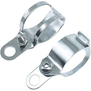 Motorcycle Turn Signal Relocation Bracket Metal Motorcycle Modified Turn Signal Light Indicator Mount Fork Clamp Moped Blinker Kit 28-36mm (black 1 pair)