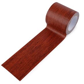 Wood Grain Repair Tape, 2.2 Inch x 15ft Wood Colored Trim Wood Effect Duct Tape Self-Adhesive Simulated Wood Patch Tape for Tables, Doors, Windows, Floors (Brown)