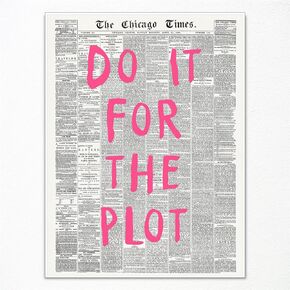 Fenbhjgy Vintage Black and White Chicago Newspaper Canvas Wall Art, Affirmation Quote What If It All Works Out Room Aesthetic Poster, Retro Print for Apartment Bedroom Decor 12x16in Unframed