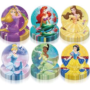 60pcs Princess Birthday Party Plates Princess Birthday Party Supplies Favors Princess Birthday Birthday Baby Shower Decor (7in) in Kuwait