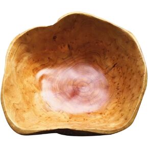 Wooden Bowl Decorative Natural Wood Fruit Bowl, Irregular Creative Wood Bowl, Rustic Hand Carved Candy Snack Keys Serving Bowls for Home Decor (8"-10" Diameter)