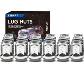 ZOFFI M14x1.5 Lug Nuts 24pcs Replacement for 2011-2018 Jeep Grand Cherokee 2008-2020 Buik Enclave 1999-2020 Cadillac Escalade Aftermarket Wheel - Chrome Closed End Solid Lug Nuts