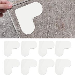 8pcs Rug Sticker Pad, Washable Reusable Heart Shaped Carpet Tape for Hardwood Floors and Tile, Non Slip Grip, Wide Range of Use, Cute and Exquisite