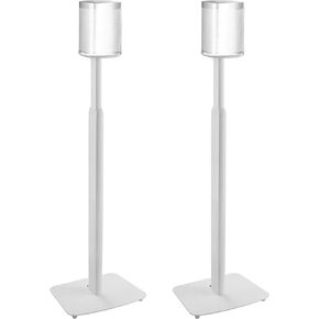 ynVISION.DESIGN Height Adjustable Floor Stands Compatible with Sonos One, One SL, Play:1 | 2 Pack | (White)