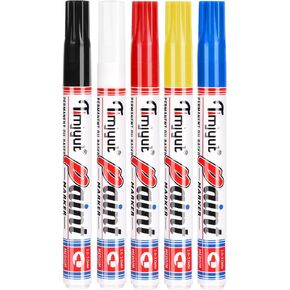 12 Colors Paint Pens,Never Fade Oil-Based Paint Pens on Almost Anything,Medium Tip Permanent Paint Pens,Quick Dry & Waterproof For Metal,Rock,Plastic,Wood,DIY Craft,Fabric,Glass