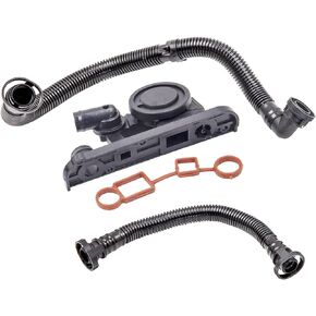 PCV Crankcase Vent Valve Breather Hose Kit with Gaskets Replacement for Golf Passat Audi A4 A6 TT # 06F129101L