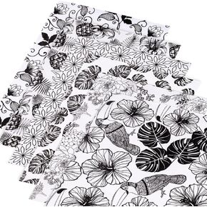 WRAPAHOLIC Wrapping Tissue Paper - 60 Sheets 14 x 20 Inch Black and White Design Tissue Paper Bulk for Gift Wrapping, Arts & Crafts, Packing and Decorations