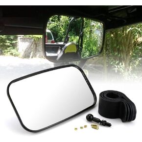 MZS UTV Rear View Mirror, 1.5"- 2" RZR Rearview Center Mirror Accessories Roll Cage Bar Mount Compatible with Ranger Commander Maverick x3 Rhino Pioneer Mule Teryx ​​YXZ1000 ​Kart