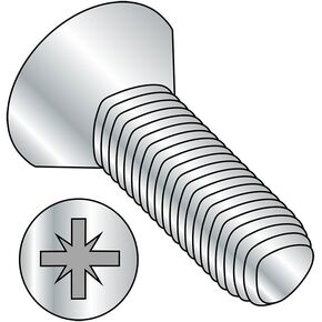 أجزاء صغيرة M624D7500M برغي لف خيط فولاذي للمعادن، مطلي بالزنك، رأس مسطح 90 درجة، محرك بوزي، متري، مقاس خيط M6-1.0، طول 24 مم (عبوة من 100) in Kuwait