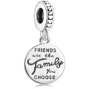 2025 Graduation Mom Friends 925 Sterling Silver Charms Family Dangle fit Bracelets Necklaces,Charms for Bracelet Valentine Mother's Day Gift