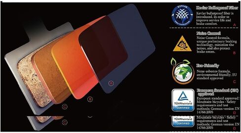 Replacement Resin Organic Semi-Metal Brake Pads fit for Magura MT2 MT4 MT6 MT8 MT 2 4 6 8, Low Noise, Long Life, Kevlar, Copper, 2 Pairs in Saudi Arabia