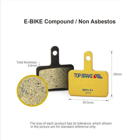 TOP BRAKE Disc Bike Brake Pads for Shimano Deore BR-M515/525/375/M575/M515 T615 T675 M505 TRP Hylex, HY/RD, Spyre SLC, Hywire, Slate X2, Dash Sport, Tektro Dash Sport,Orion SL HD-M740, M730, M725 in Kuwait