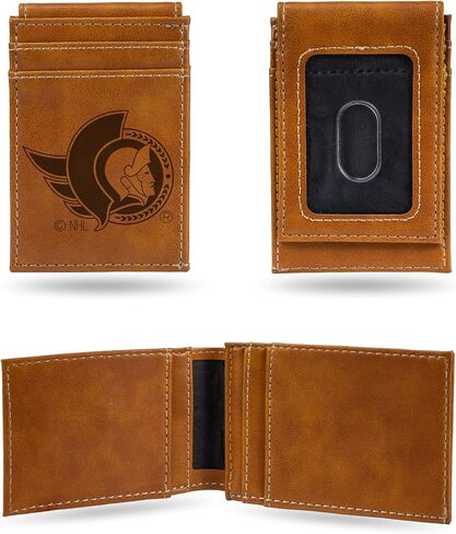 Rico Industries NHL Hockey Laser Engraved Front Pocket Wallet - Compact/Comfortable/Slim in Saudi Arabia