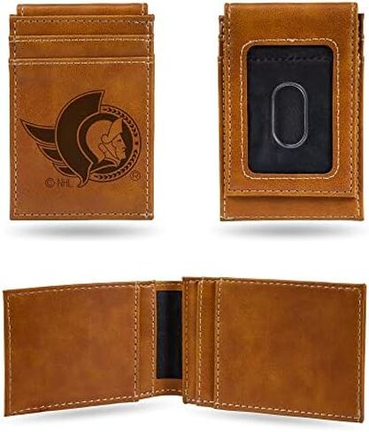 Rico Industries NHL Hockey Laser Engraved Front Pocket Wallet - Compact/Comfortable/Slim in Saudi Arabia
