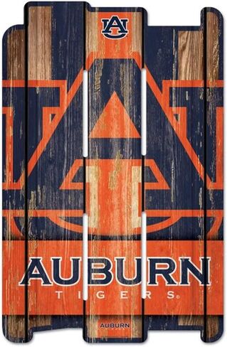 لافتة سياج خشبية لجامعة Wincraft NCAA Auburn University، أسود، أبيض in Saudi Arabia