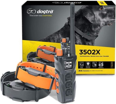 Dogtra 3502X Long Range IPX9K Waterproof 1.5-Mile 2-Dog Expandable Dual DIAL Remote Dog Training E-Collar for Professionals Competition and Working Dog Trainers in Saudi Arabia