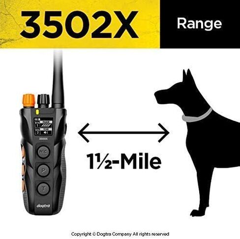 Dogtra 3502X Long Range IPX9K Waterproof 1.5-Mile 2-Dog Expandable Dual DIAL Remote Dog Training E-Collar for Professionals Competition and Working Dog Trainers in Saudi Arabia