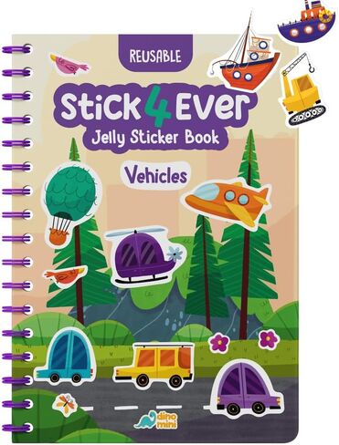 كتاب ملصقات جيلي Stick4Ever - للأطفال - ملصقات جيلي مقاومة للماء وسهلة التنظيف للأطفال - كتاب ملصقات قابل لإعادة الاستخدام للأطفال الصغار مع 50 قطعة من ملصقات الجيلي (المزرعة) in Kuwait