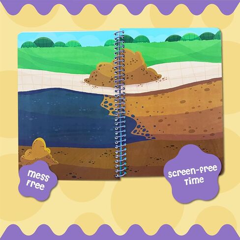 كتاب ملصقات جيلي Stick4Ever - للأطفال - ملصقات جيلي مقاومة للماء وسهلة التنظيف للأطفال - كتاب ملصقات قابل لإعادة الاستخدام للأطفال الصغار مع 50 قطعة من ملصقات الجيلي (المزرعة) in Kuwait