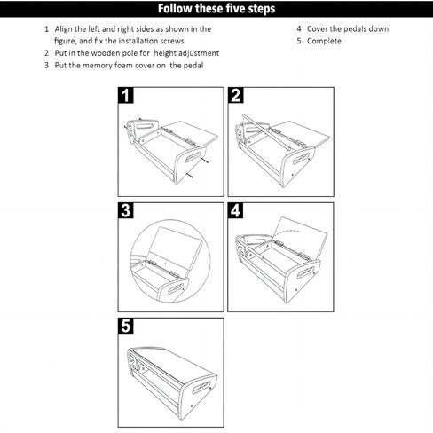 Upgraded Wooden Foot Rest for Under Desk at Work – 4 Adjustable Heights under desk foot rest for office with Memory Foam Cover, Ergonomic Foot Stool Footrest for Home Office Supplies, Desk Accessories in Kuwait