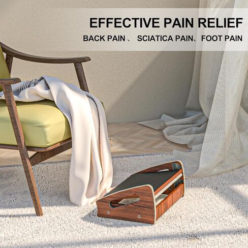 Upgraded Wooden Foot Rest for Under Desk at Work – 4 Adjustable Heights under desk foot rest for office with Memory Foam Cover, Ergonomic Foot Stool Footrest for Home Office Supplies, Desk Accessories in Kuwait