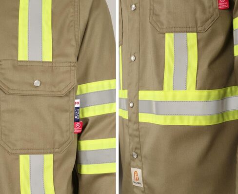 BOCOMAL FR Hi-Vis Shirts Lightweight Type O Class 1 High Visibility Flame Resistant/Fire Retardant Refective Safety Shirt in Saudi Arabia