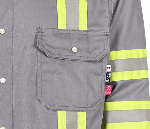 BOCOMAL FR Hi-Vis Shirts Lightweight Type O Class 1 High Visibility Flame Resistant/Fire Retardant Refective Safety Shirt in Saudi Arabia