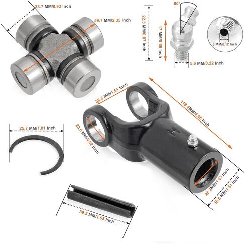 Front Drive Prop Shaft Yoke & U-Joint Kit For Polaris Sportsman 400 500 600 700 800 Scrambler 400 500 Magnum 325 330 500 Ranger RZR 500 570 700 800 900 1000 in Saudi Arabia