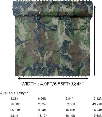 Camo Netting, Camouflage Net Ground Blind for Hunting, Camping, Sunshade, Shooting, Garden Fence Decorations in Kuwait