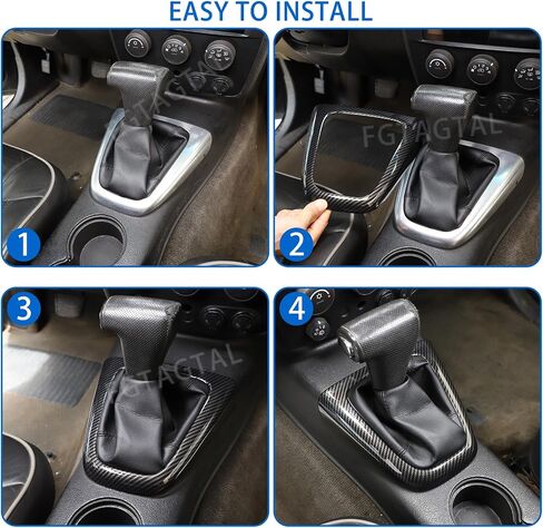Gear Shift Panel Trim Cover Fit for Hummer H3 2005-2009, ABS Gear Shift Center Console Anti-Scratch Panel Protector Frame Cover, 1PCS (Carbon Fiber Pattern Black) in Saudi Arabia