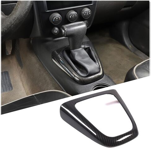 Gear Shift Panel Trim Cover Fit for Hummer H3 2005-2009, ABS Gear Shift Center Console Anti-Scratch Panel Protector Frame Cover, 1PCS (Carbon Fiber Pattern Black) in Saudi Arabia