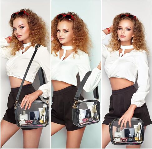 Clear Purses for Women Stadium Clear Crossbody Bag Clear Bag Stadium Approved for Concert Festival Sport in Kuwait