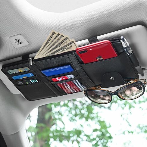 منظم حاجب السيارة، جيب حاجب السيارة التلقائي، حامل كيس تخزين حاجب الشاحنة، ملحقات داخلية للسيارات، مع سحاب شبكي متعدد الجيوب، in Kuwait