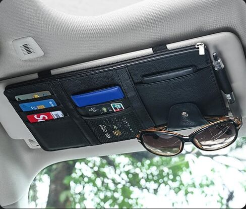 منظم حاجب السيارة، جيب حاجب السيارة التلقائي، حامل كيس تخزين حاجب الشاحنة، ملحقات داخلية للسيارات، مع سحاب شبكي متعدد الجيوب، in Kuwait