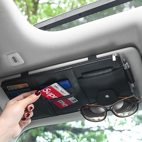 منظم حاجب السيارة، جيب حاجب السيارة التلقائي، حامل كيس تخزين حاجب الشاحنة، ملحقات داخلية للسيارات، مع سحاب شبكي متعدد الجيوب، in Kuwait