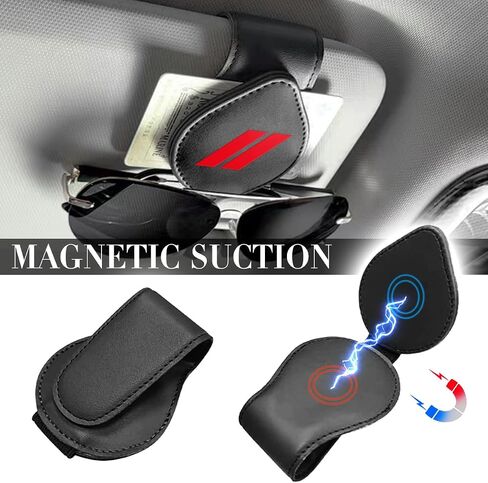 Sunglasses Holder Suit for Chevy Camaro RS Accessories, Leather Magnetic Glasses Mount Holder Eyeglasses Sunglasses Clip Visor Accessories for Chevy RS Owners in Saudi Arabia